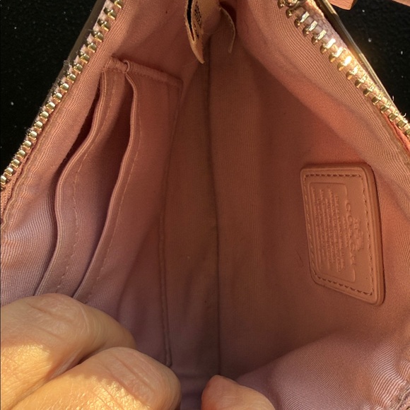 Coach Pink and Red Heart Wristlet - Picture 4 of 4